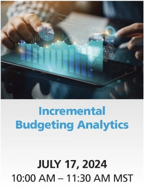 Online webinar Incremental Budgeting Analytics - Canada July 17 2024<br />
CAGFO / BLOOM